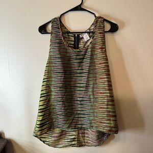 Body Central Green Asymmetrical Tank Top